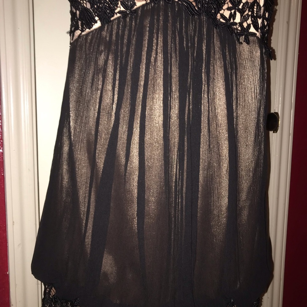 Jovani Black Beaded Silk & Lace Dress - Picture 11 of 15